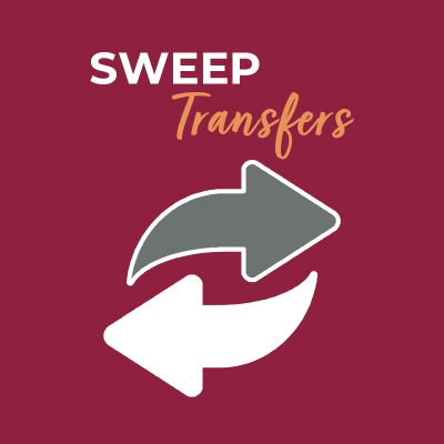 Two arrows going in a circle with the words "Sweep Transfers" above.